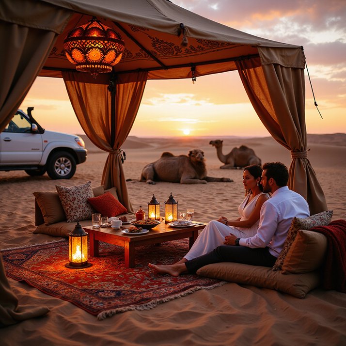 Couple Dinner In Desert