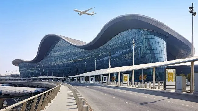 Zayed International Airport terminal in Abu Dhabi