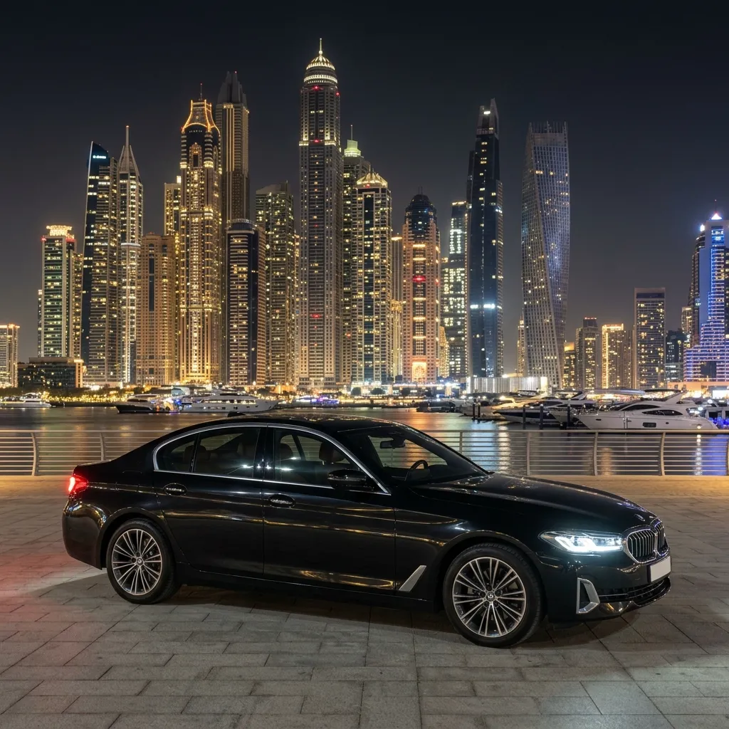 BMW 5 Series chauffeur car for corporate travel in Dubai