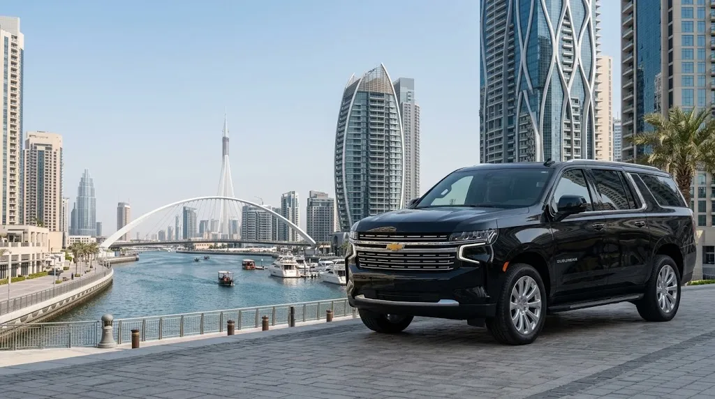 Chevrolet Suburban chauffeur service in Dubai