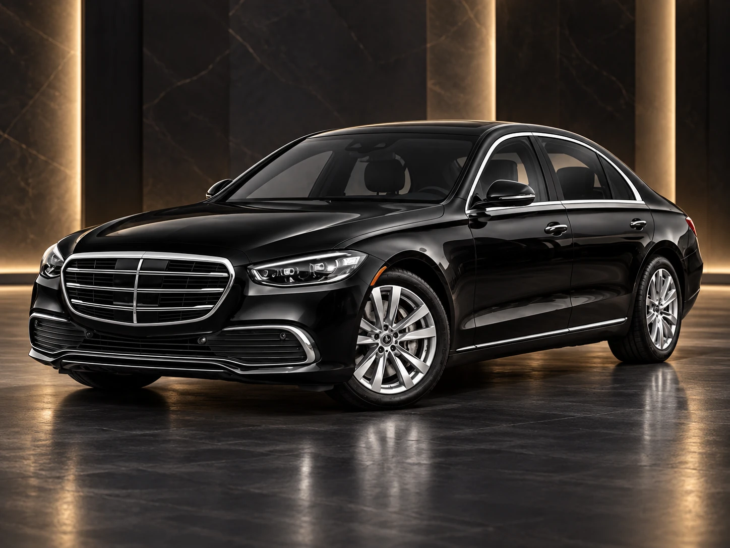 Mercedes S-Class chauffeur vehicle in Dubai