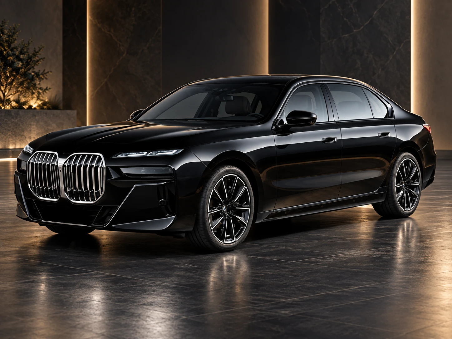 BMW 7 Series chauffeur vehicle in Dubai