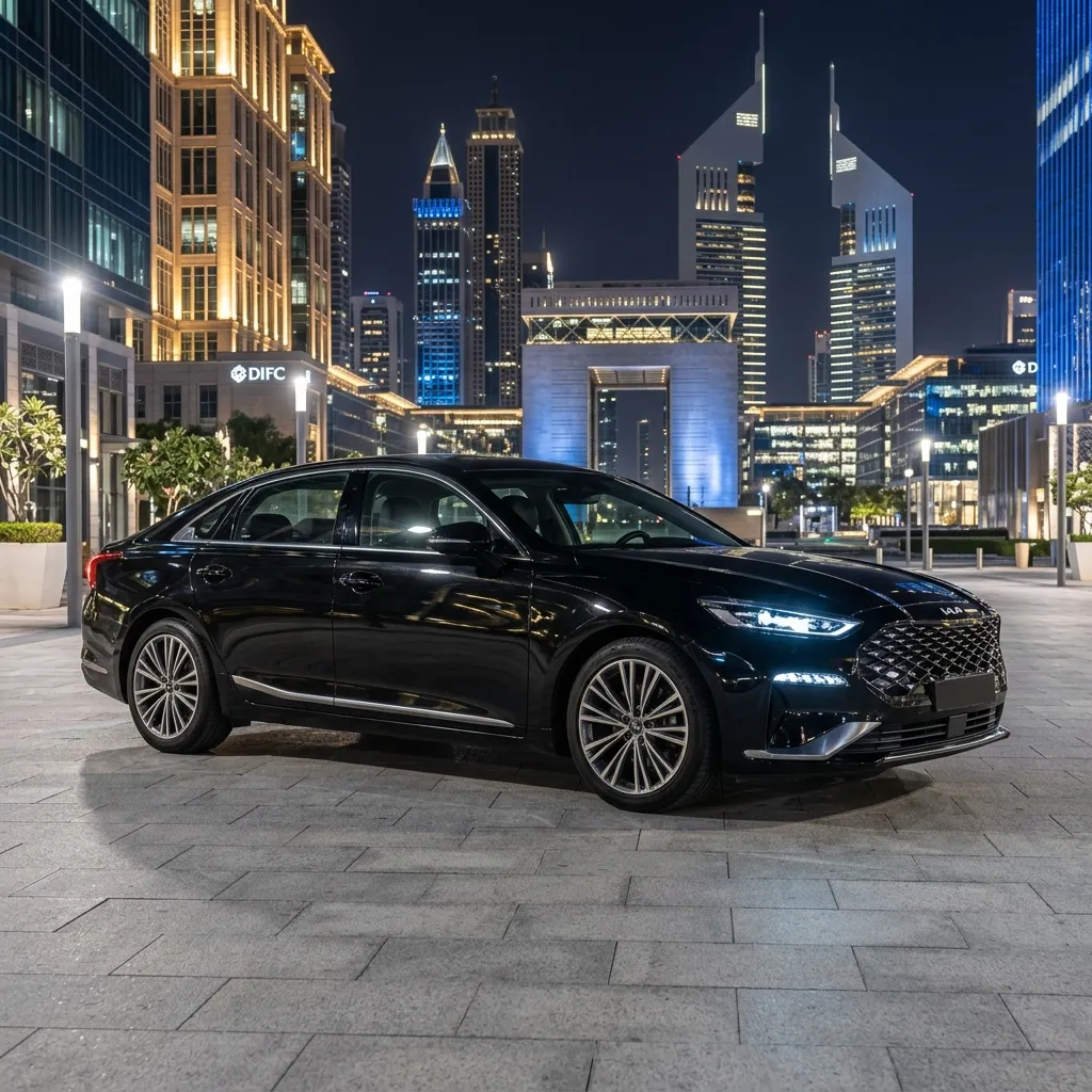 Kia K8 chauffeur car for business transport in Dubai
