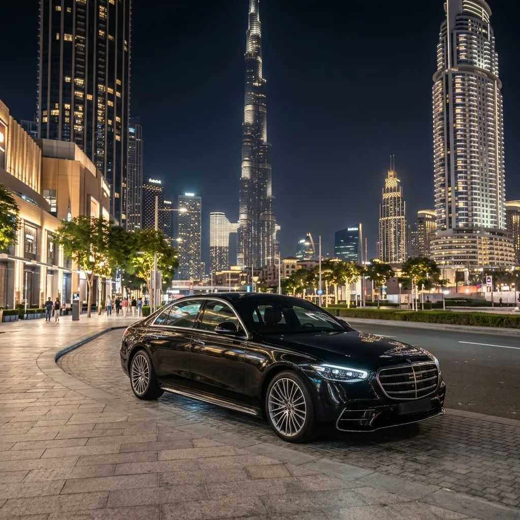 Mercedes S-Class chauffeur car for VIP and executive travel in Dubai