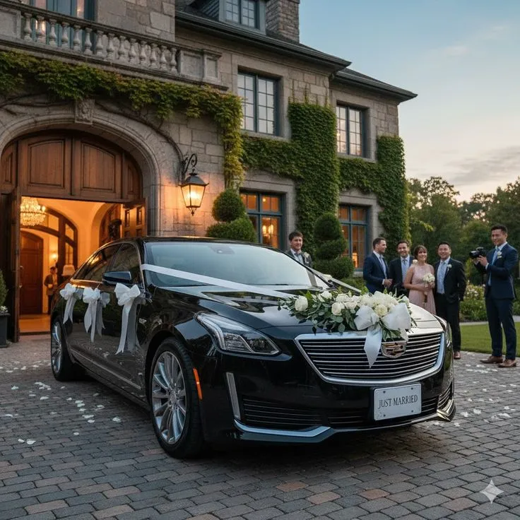 Wedding chauffeur transfer in Dubai