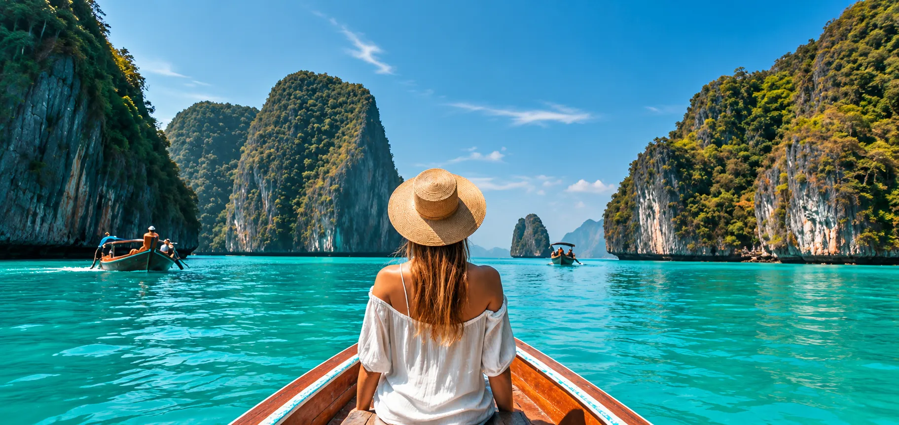 Tropical limestone lagoon, a holiday destination you can plan with GEL Travel in Dubai